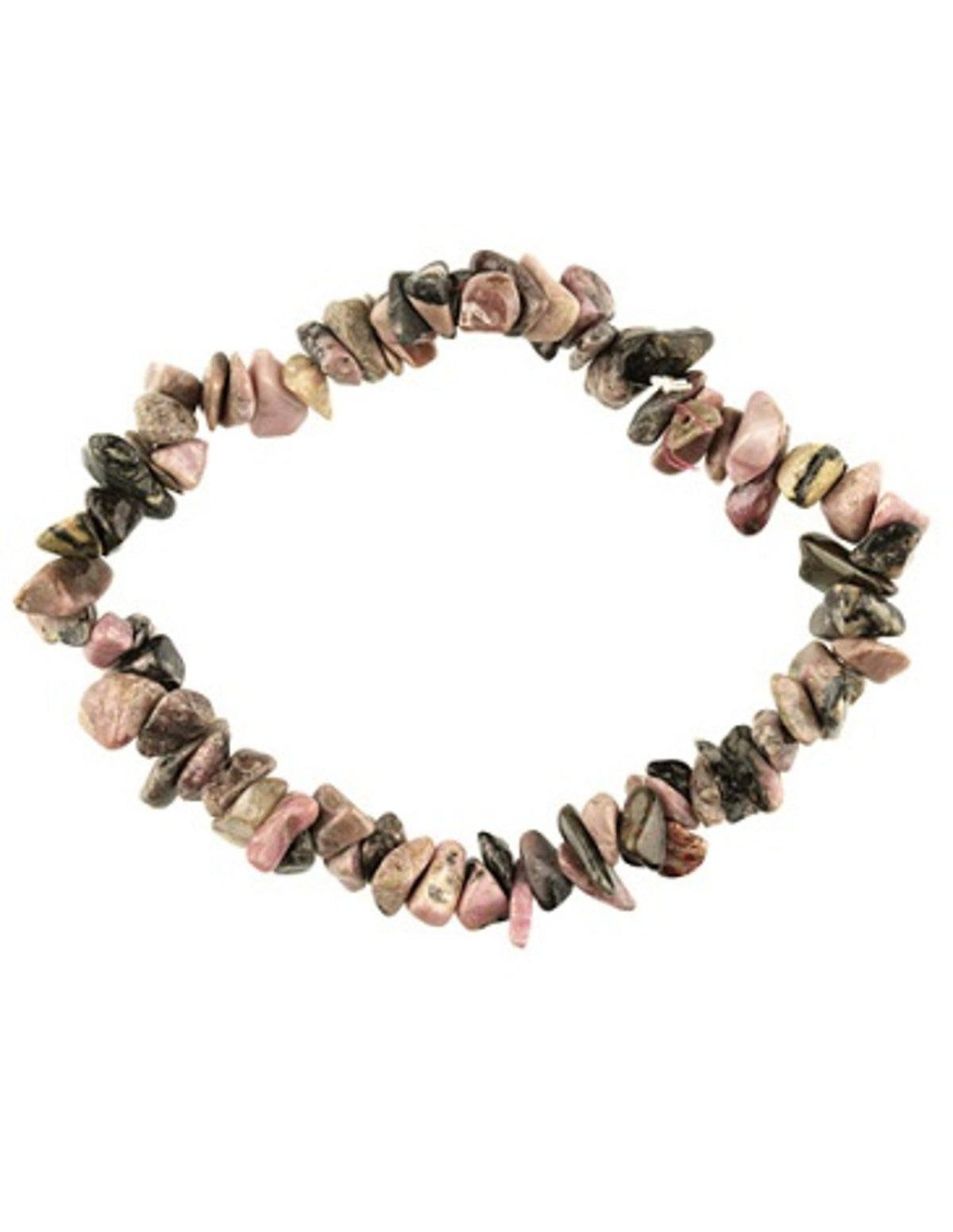 Rodonit armband med splitstenar, 5 till 10 mm