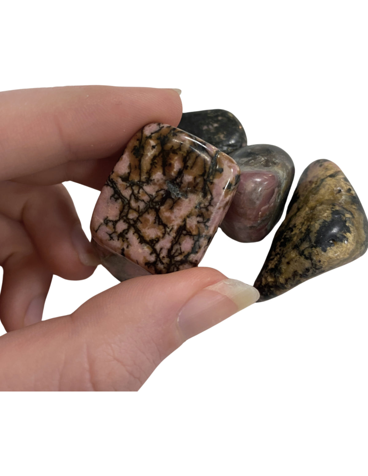 Rodonit trumlade stenar, 100 g, Peru