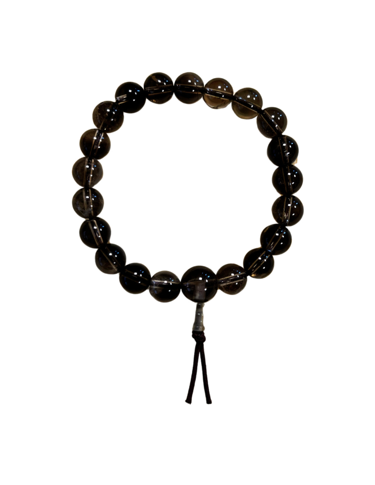 Rökkvarts armband, powerbead 8 mm, 18 cm