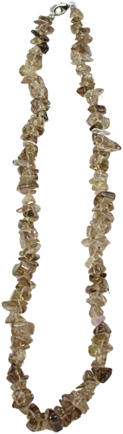 Rökkvarts halsband med splitstenar, 5 till 10 mm, 45 cm