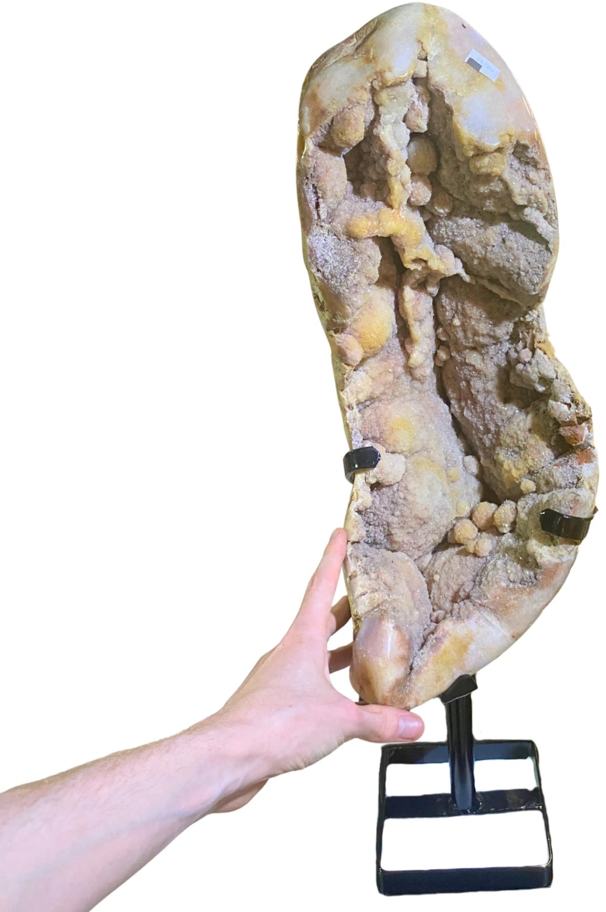 Rosa ametist på fot, rå, 67 cm, 13,7 kg, nr 137