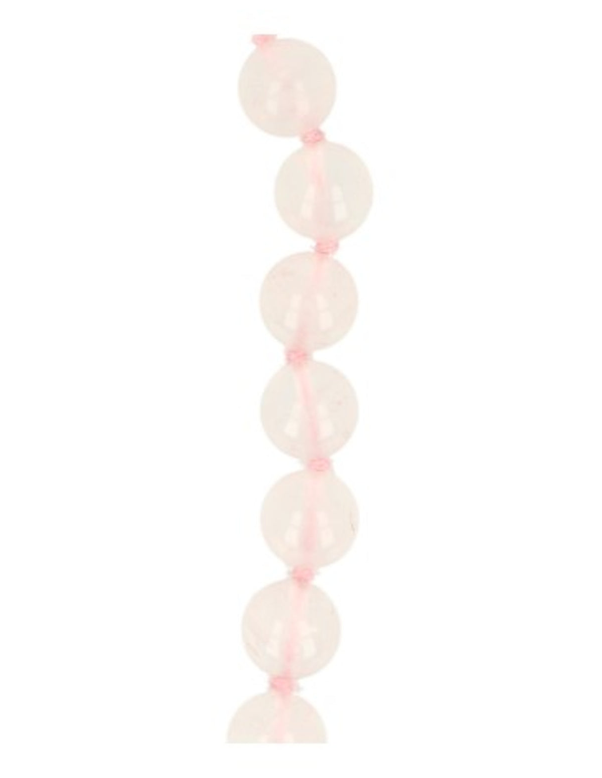Rosenkvarts halsband, 8 mm pärlor, 80 cm, långt