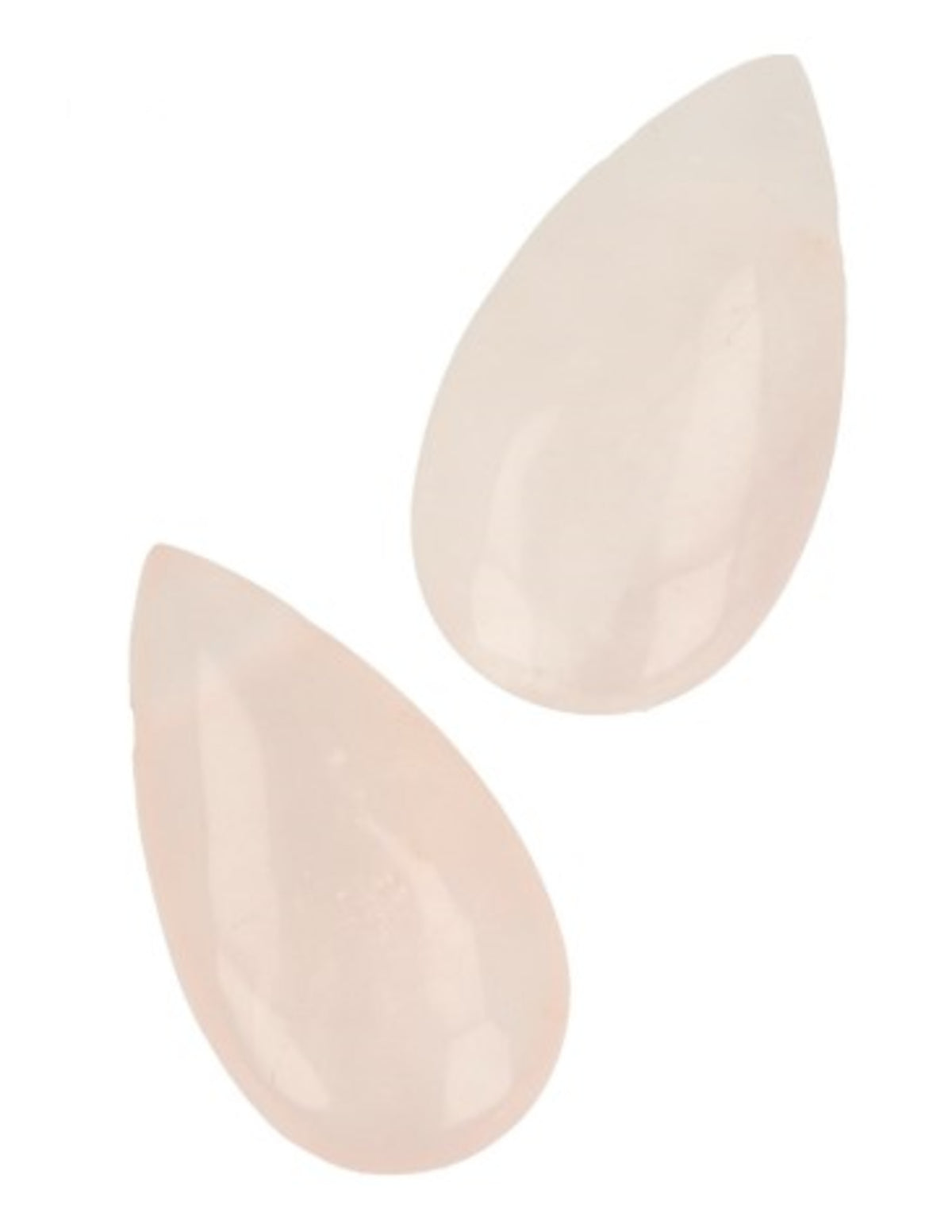 Rosenkvarts droppe hänge, 4 cm, borrad för 1 mm band