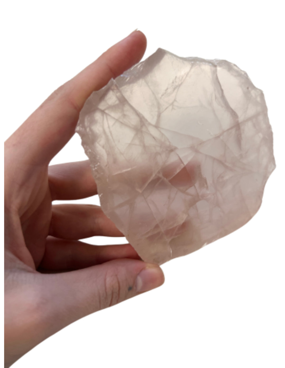 Rosenkvarts skiva, Brasilien, 10 cm, nr 14 (182 g)