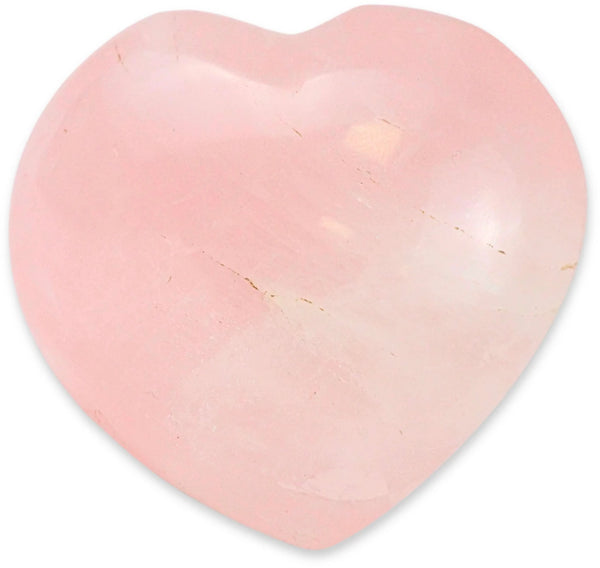 Rosenkvarts hjärta, 70 till 100 g, ca 5 cm