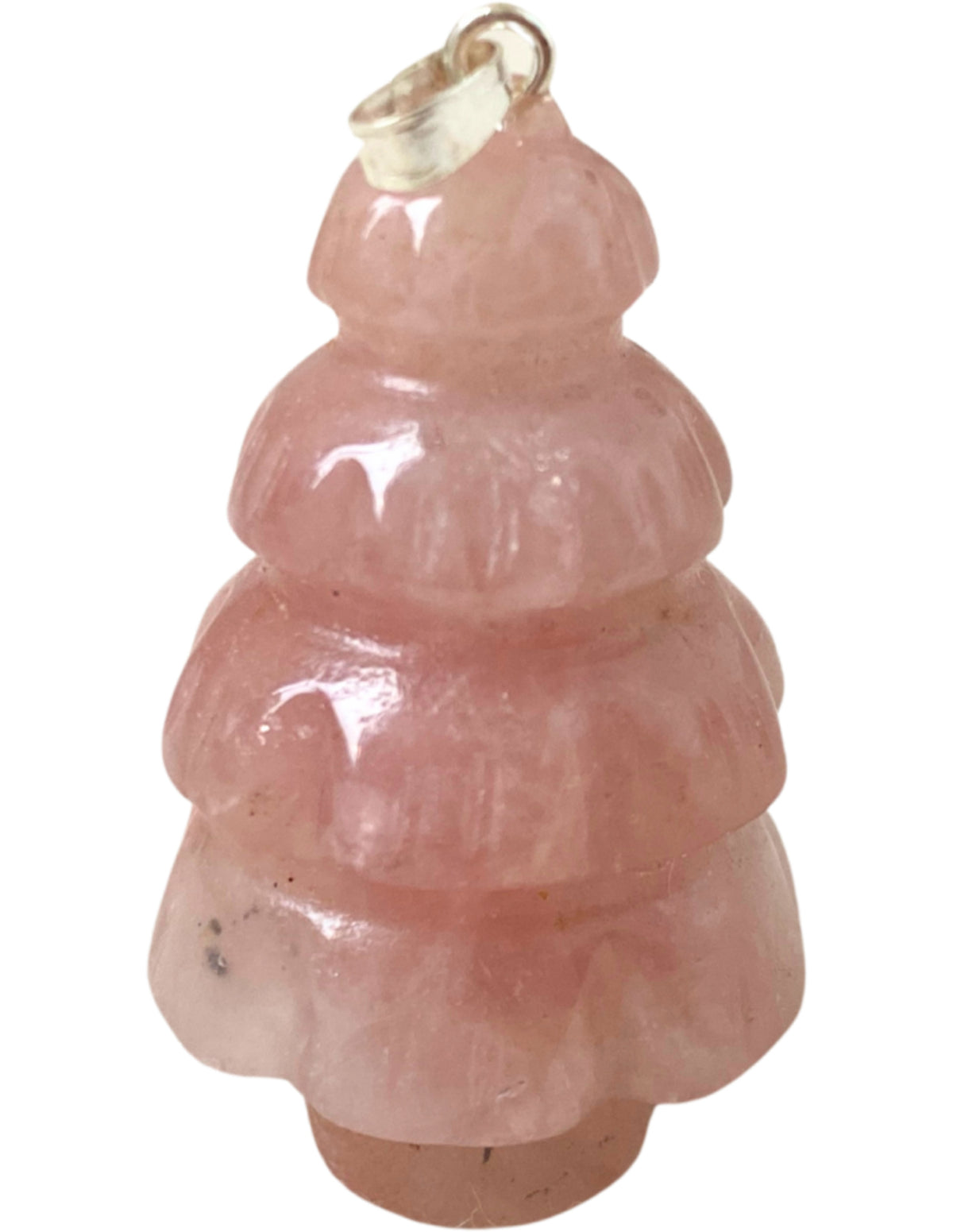 Rosenkvarts hänge till julgran, 4 cm, 20 g
