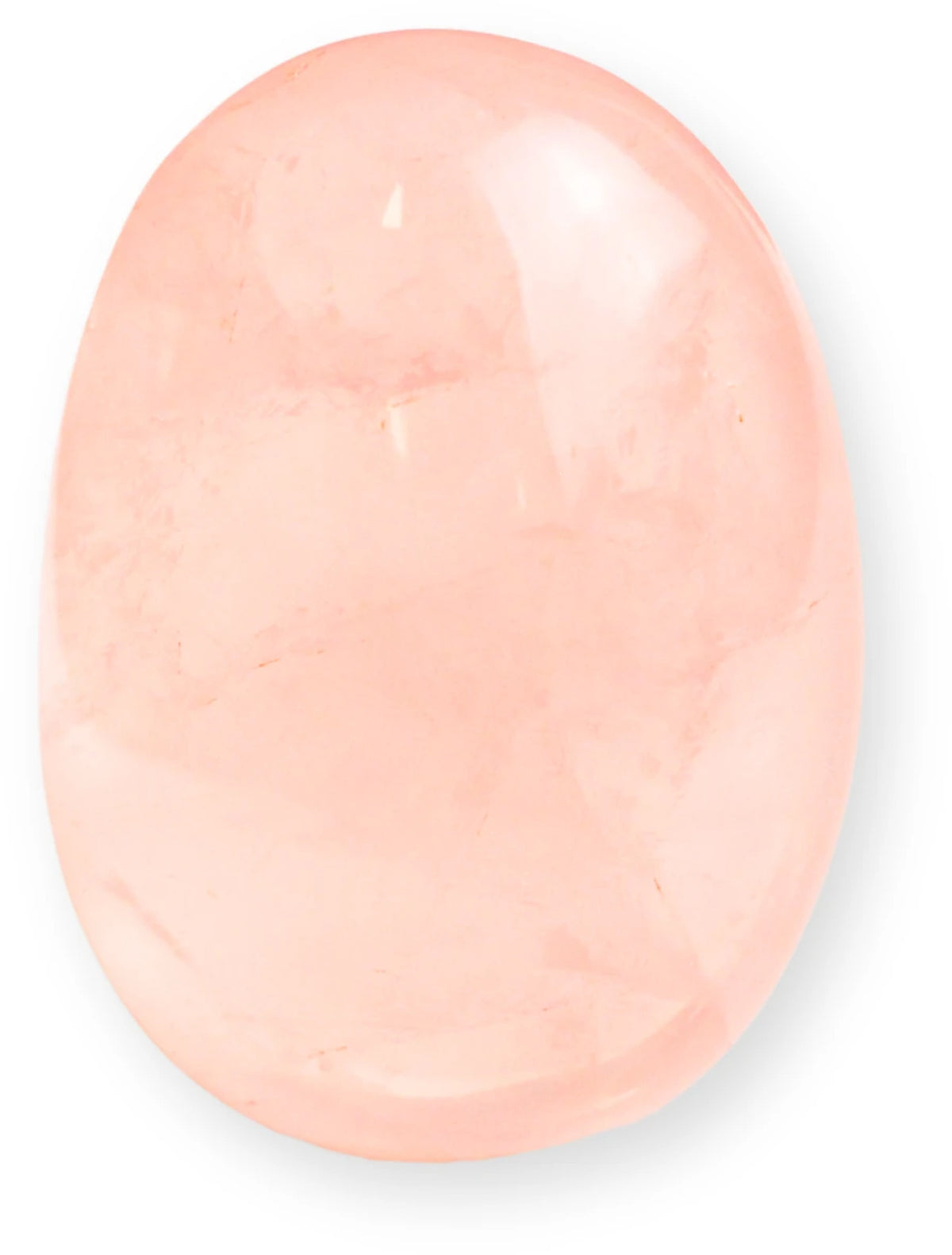 Rosenkvarts handsten, polerad, ca 4,5 cm, Madagaskar