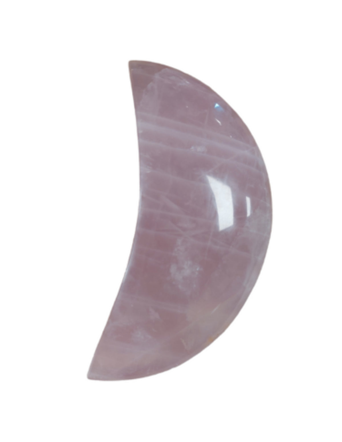 Rosenkvarts måne, nr 1, 16,5 cm (795 g)