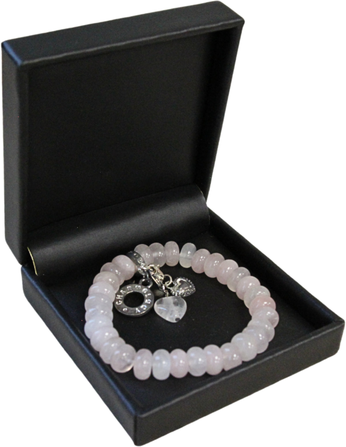 Rosenkvarts armband, Ruby Mania, runda pärlor, nr 21