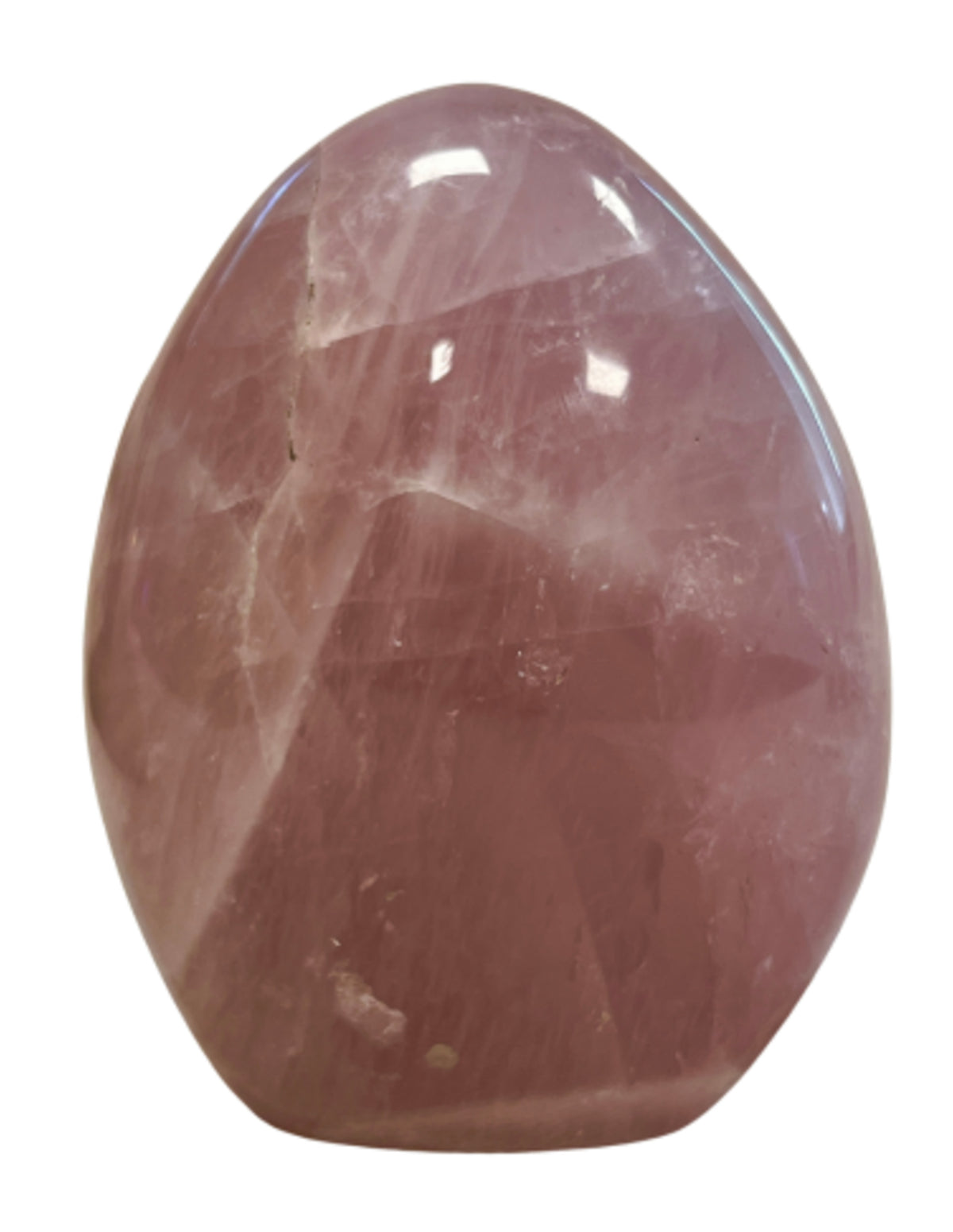Rosenkvarts skulptur, polerad, 700 till 800 g