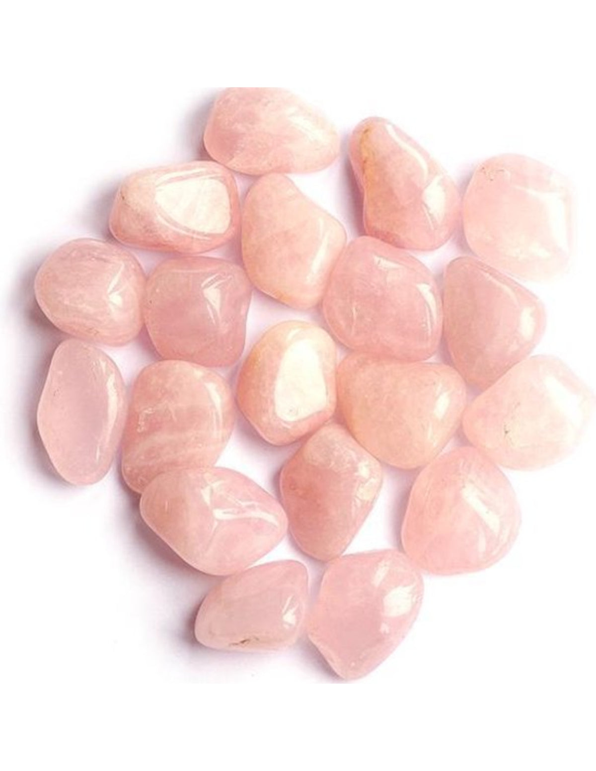Rosenkvarts trumlade stenar, AB-mix, 250 g, Madagaskar