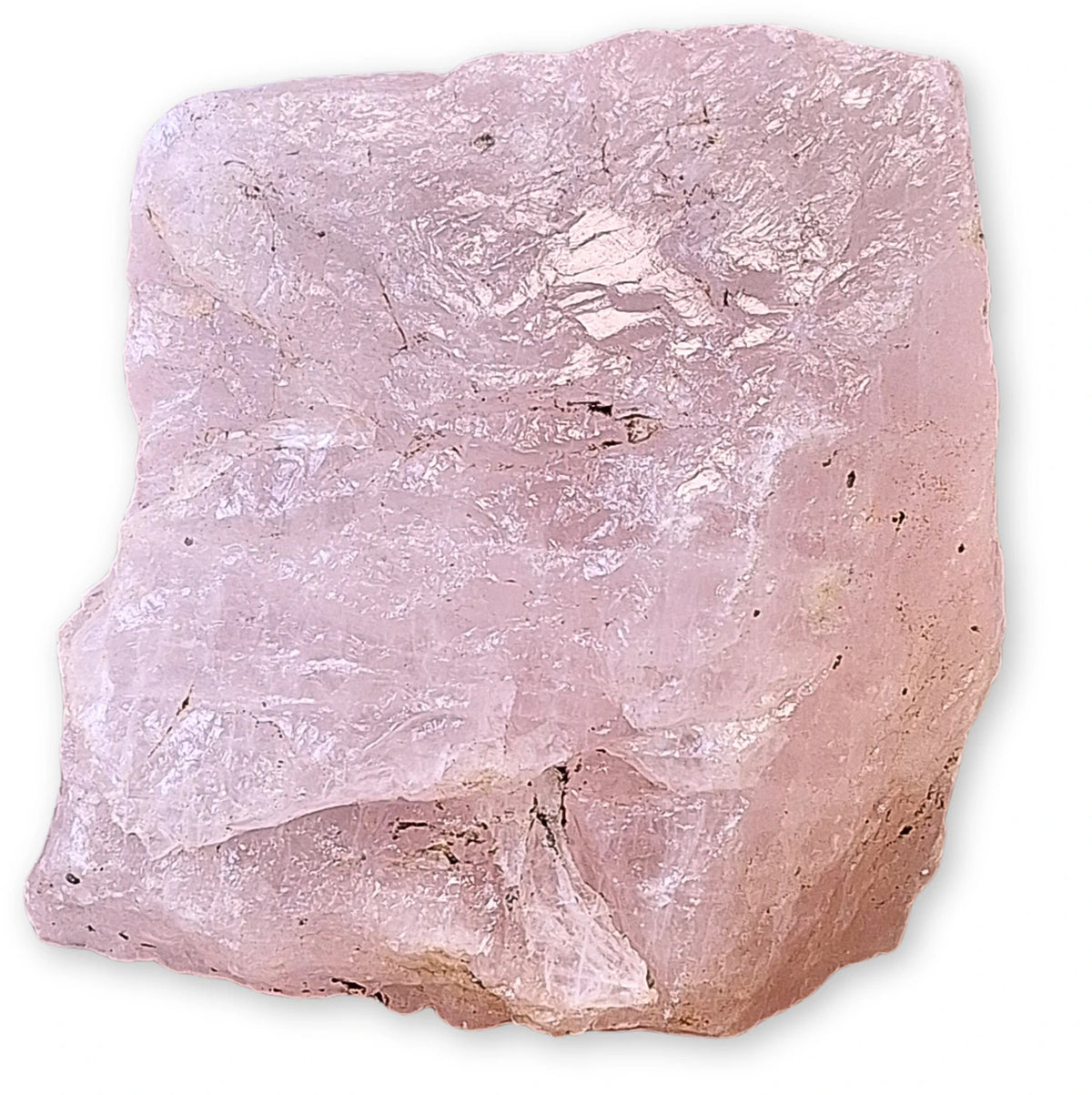 Rosenkvarts sten, delvis polerad, 11,5 cm, nr 21