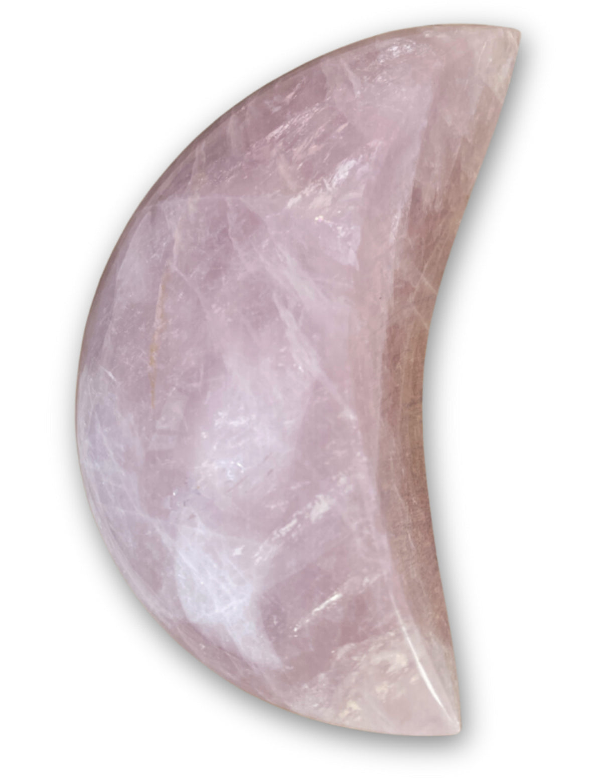 Rosenkvarts måne, ljusrosa, 500 till 650 g