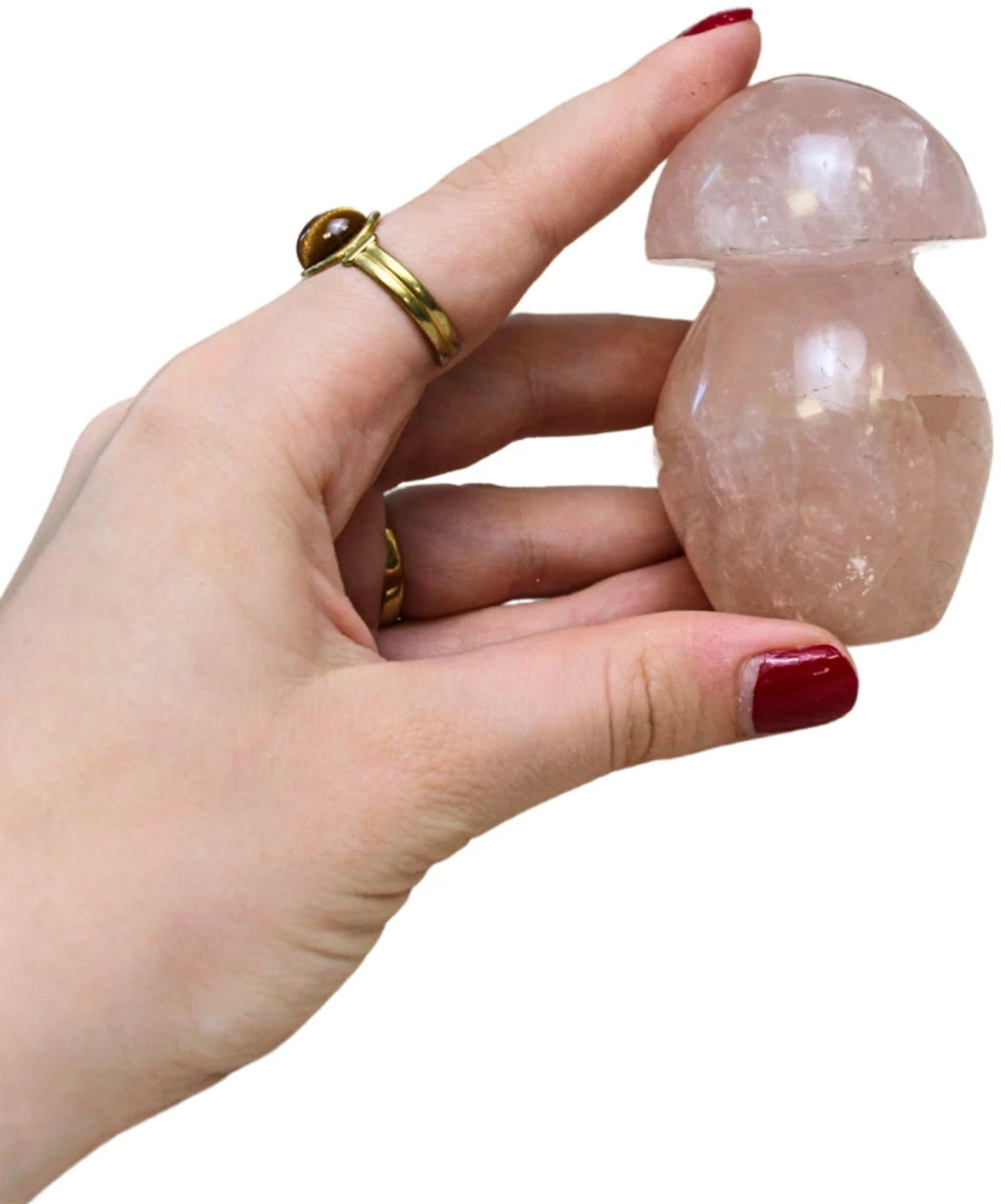 Rosenkvarts svamp, nr 8, 7,5 cm
