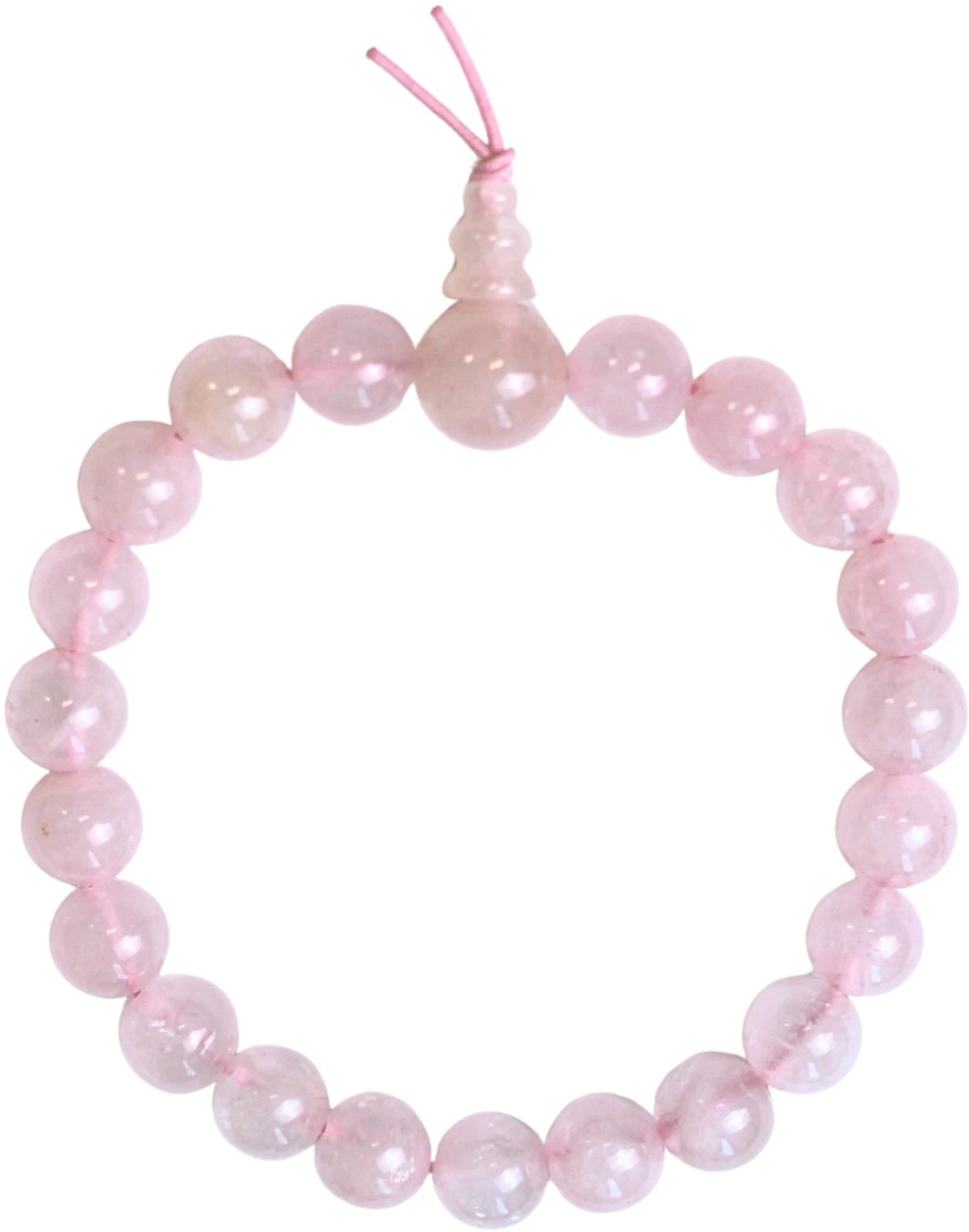 Rosenkvarts armband, powerbead 8 mm, 18 cm
