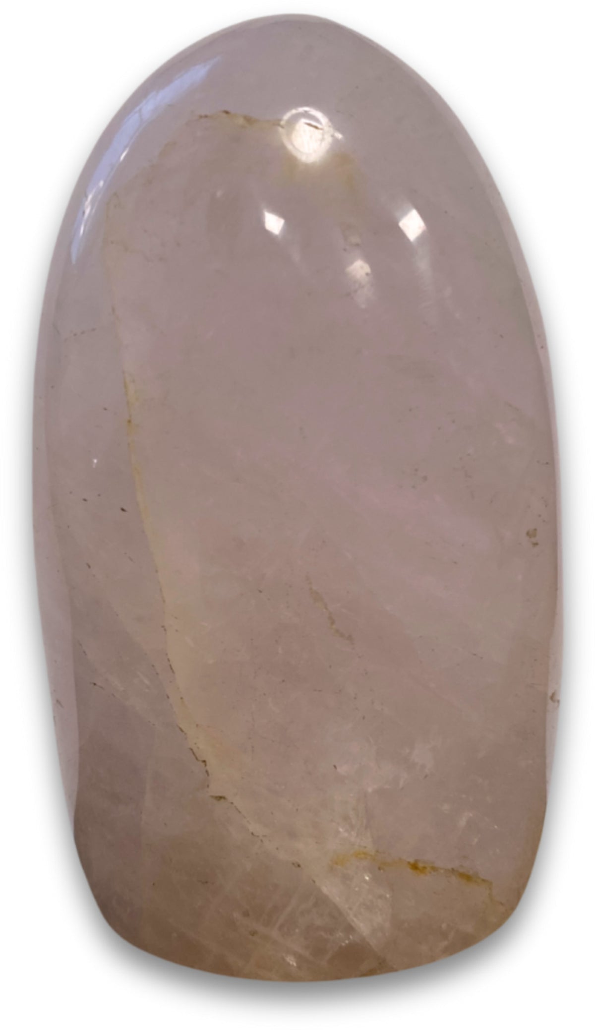 Rosenkvarts skulptur, nr 20, 12,6 cm (824 g)