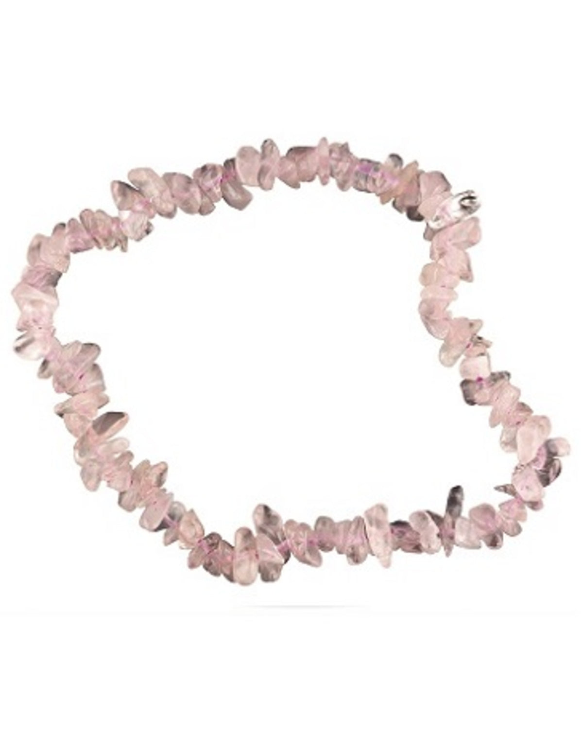Rosenkvarts armband med splitstenar, 5 till 10 mm