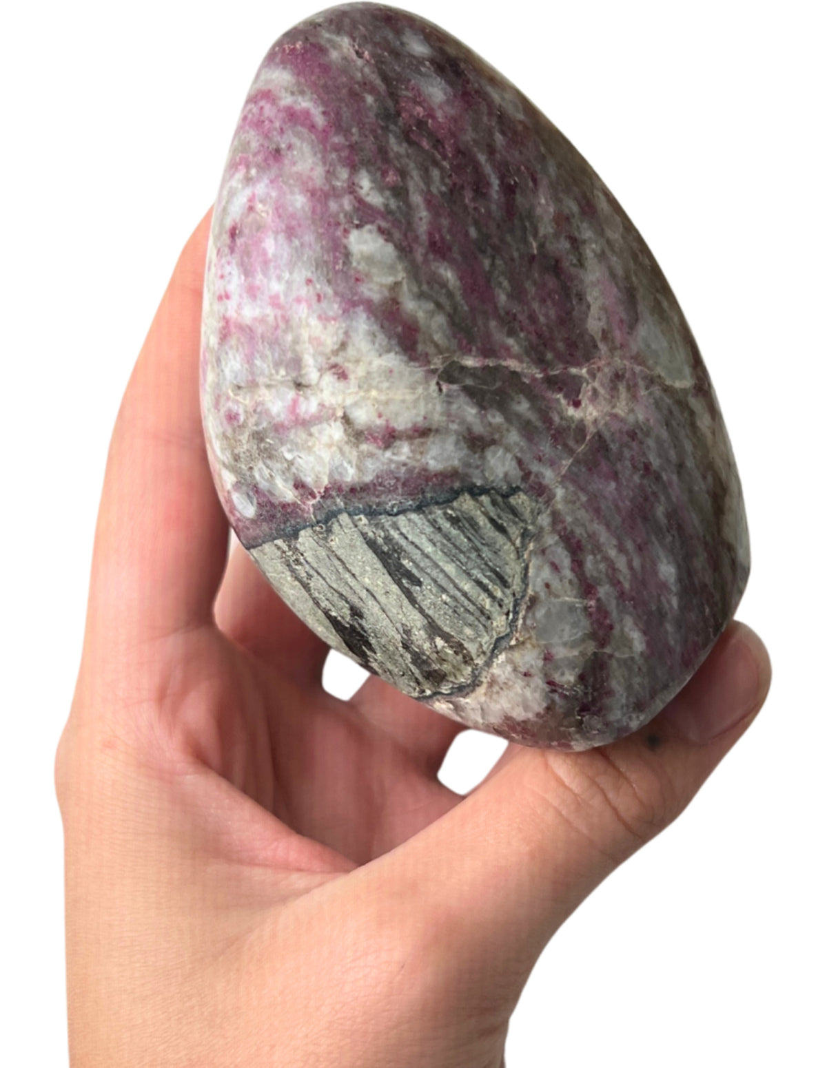 Rubellit i månsten skulptur, Madagaskar, nr 6 (534 g)