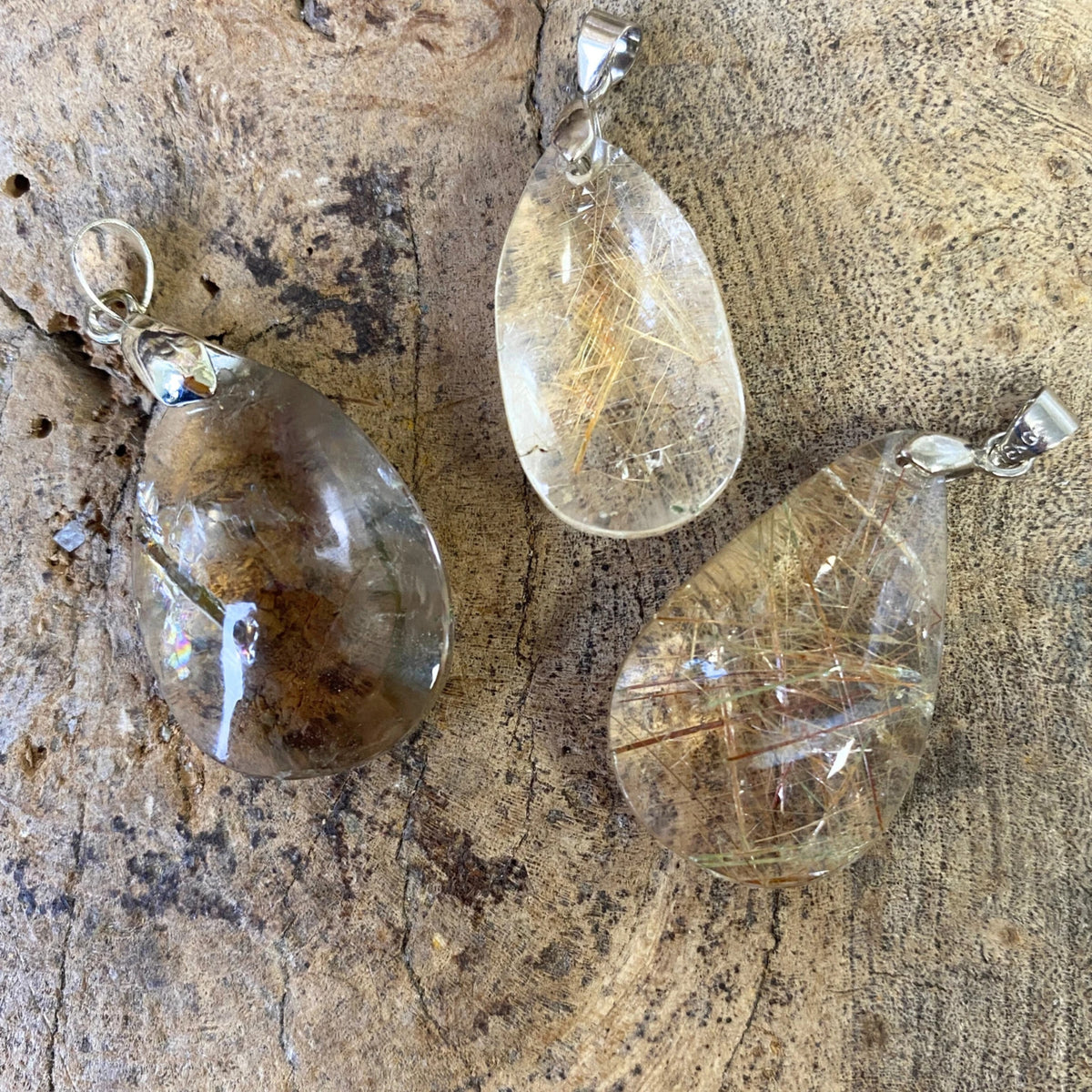 Rutilkvarts hänge, 2,9 cm, 5 g, per styck