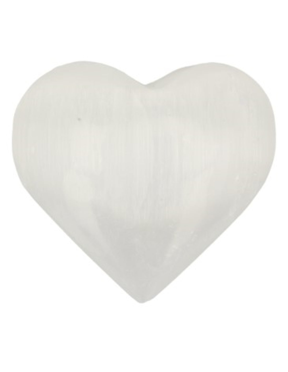 Selenit hjärta, vitt, 40 mm (60 g)