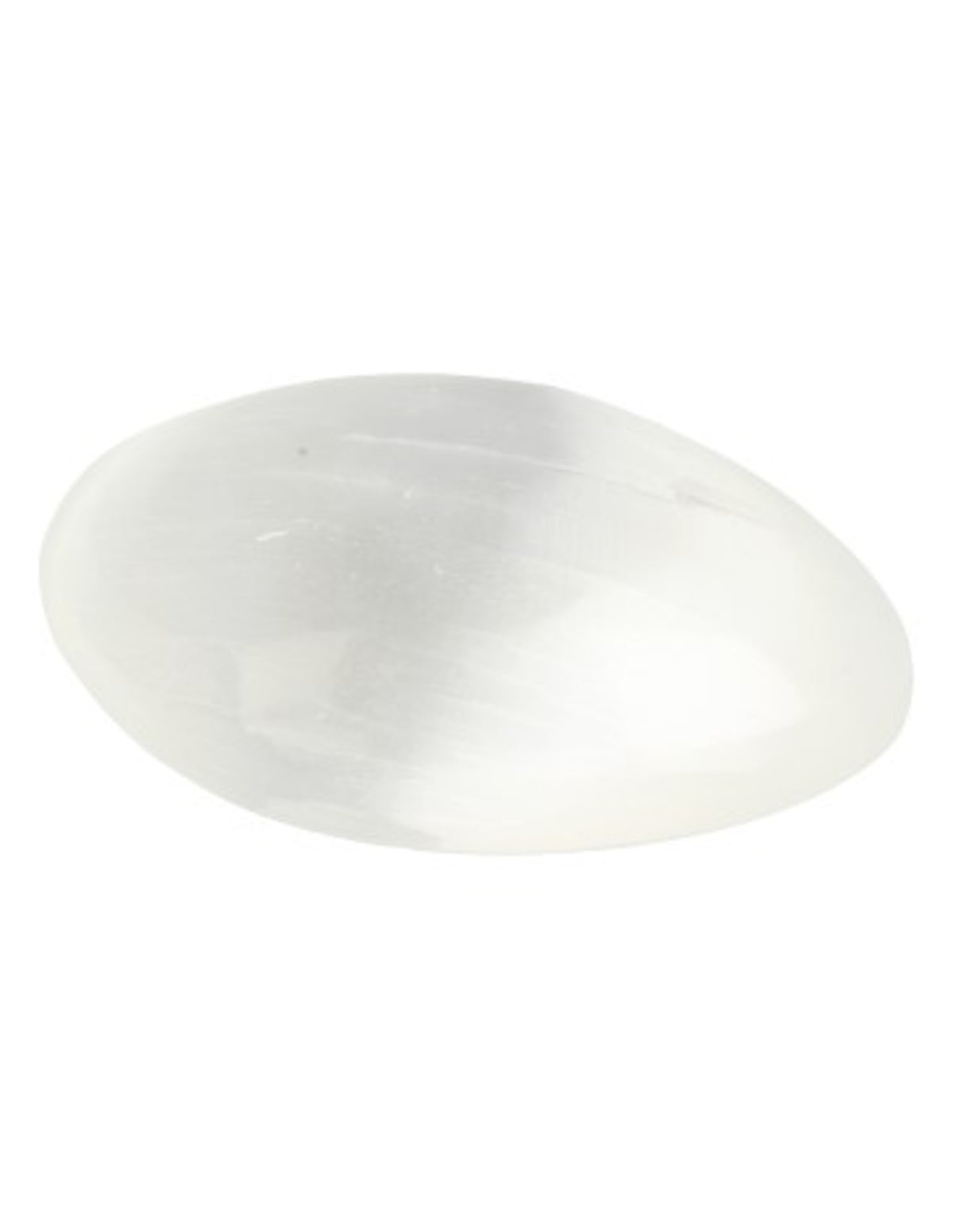 Selenit trumlad sten, fickformat, ca 4 cm