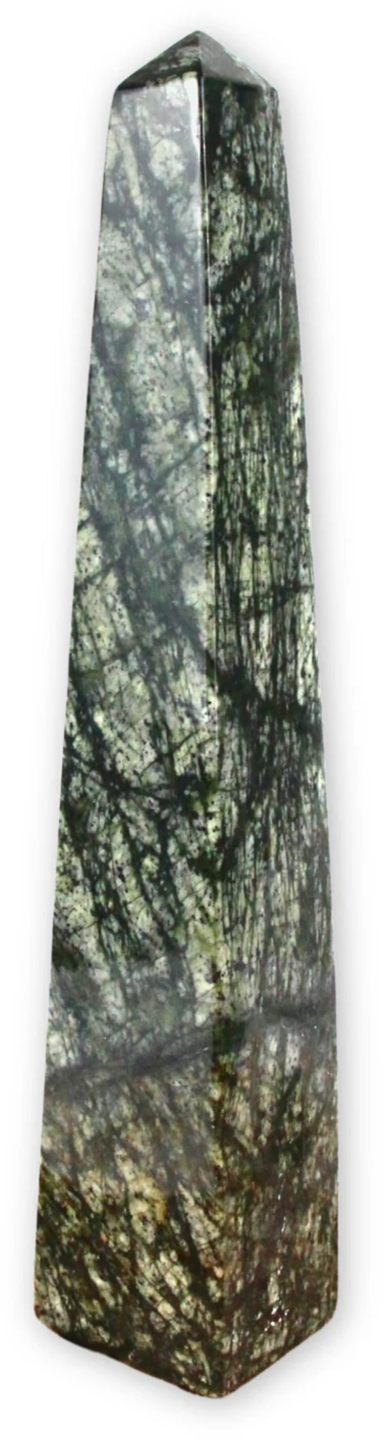 Serpentin jungle jaspis obelisk, 41 cm, nr 27 (3,6 kg)