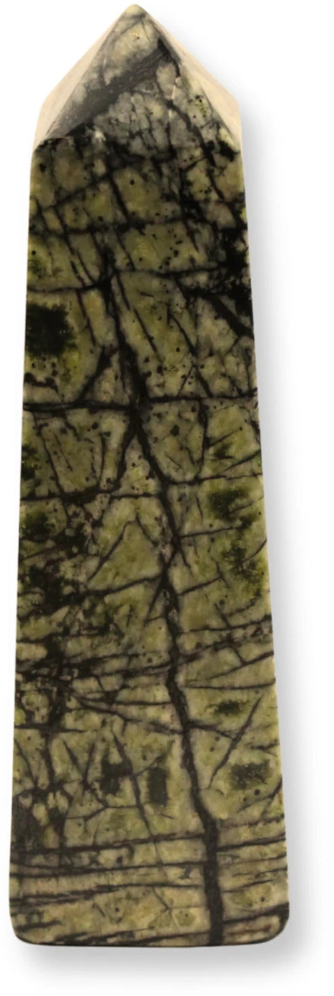 Serpentin jungle jaspis obelisk, Afghanistan, 12 cm, nr 28