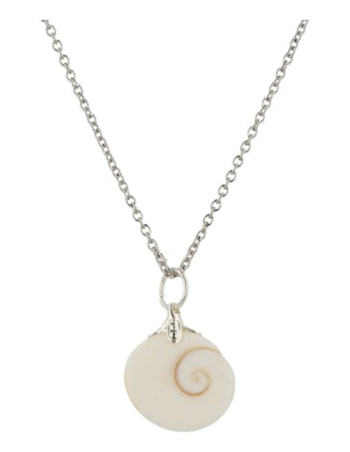 Shiva eye hänge, snäcklock med spiralmönster