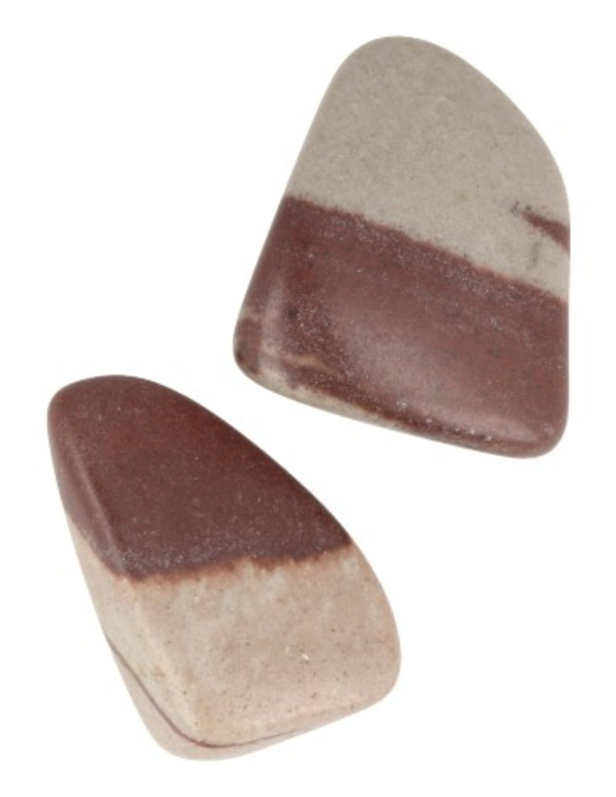 Shiva lingam trumlad sten, platt fickformat, 3 till 5 cm