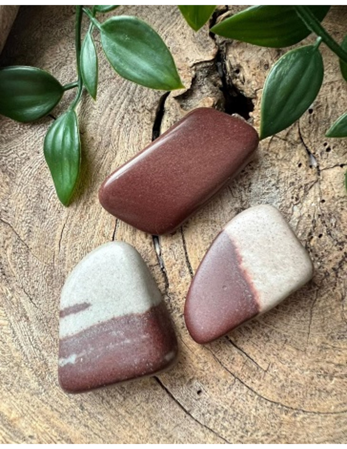 Shiva lingam trumlad sten, platt fickformat, 3 till 5 cm