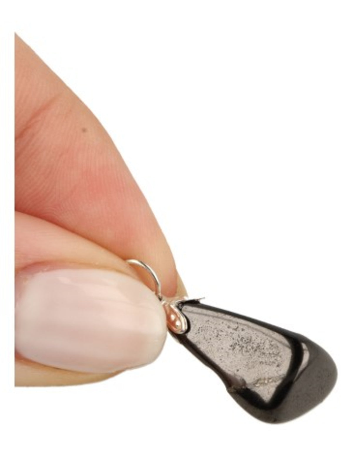 Shungit hänge, svart sten, 3 till 5 cm