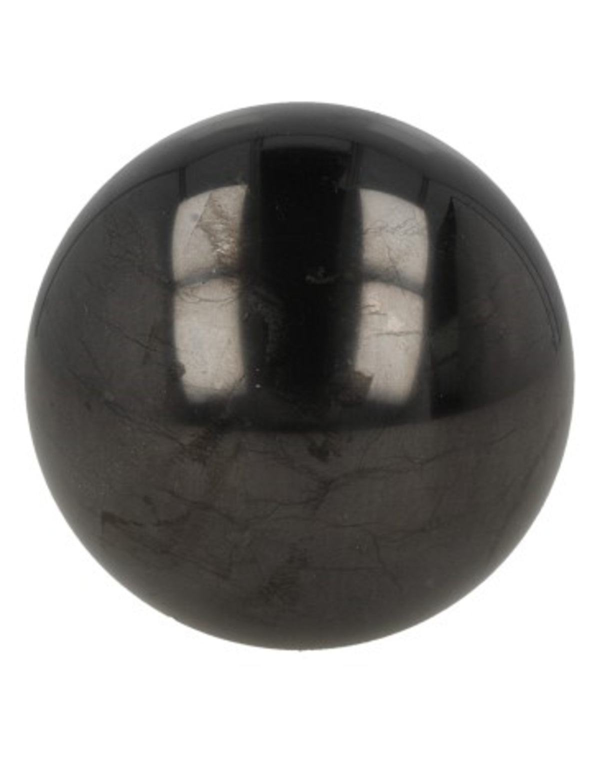 Shungit kula, svart sten från Karelen, Ryssland, 6 cm