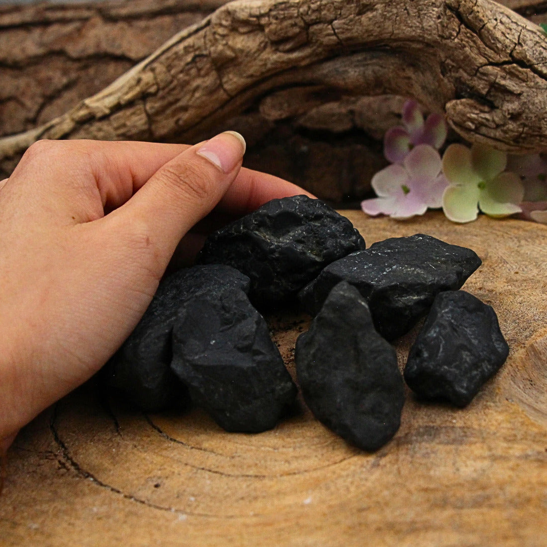 Shungit råa bitar, 2 till 5 cm, 250 g