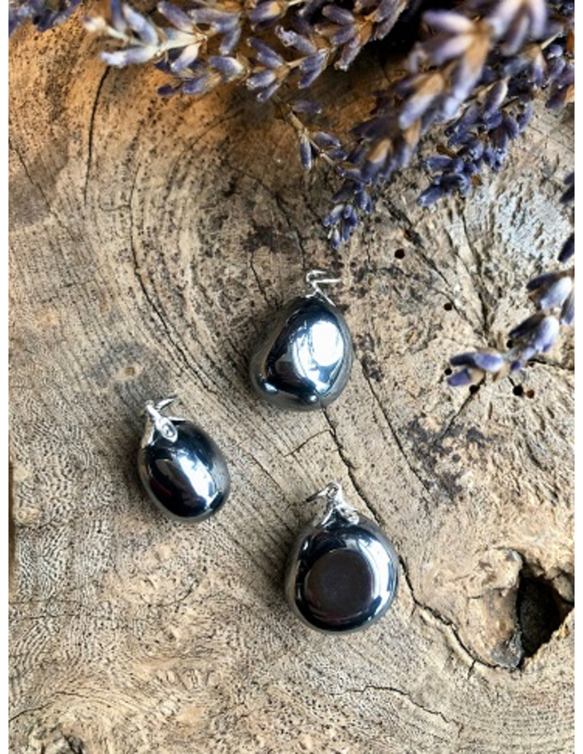 Kisel hänge, silvergrått, 1,5 cm