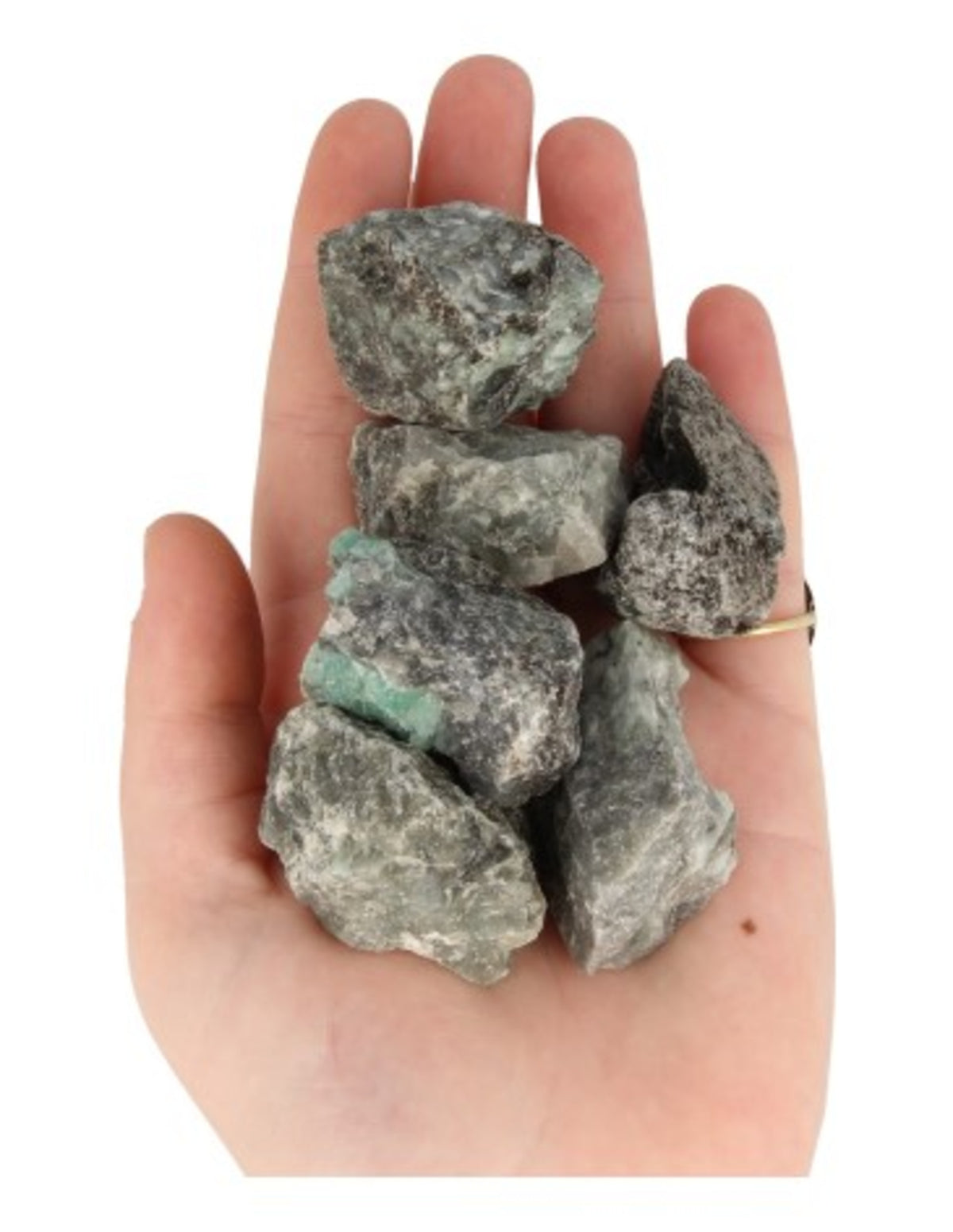 Smaragd råa bitar, mineralkvalitet, 3 till 6 cm, 250 g