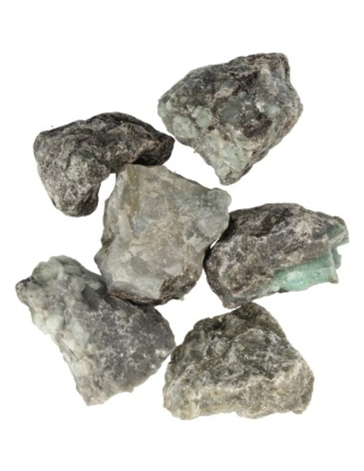 Smaragd råa bitar, mineralkvalitet, 3 till 6 cm, 250 g