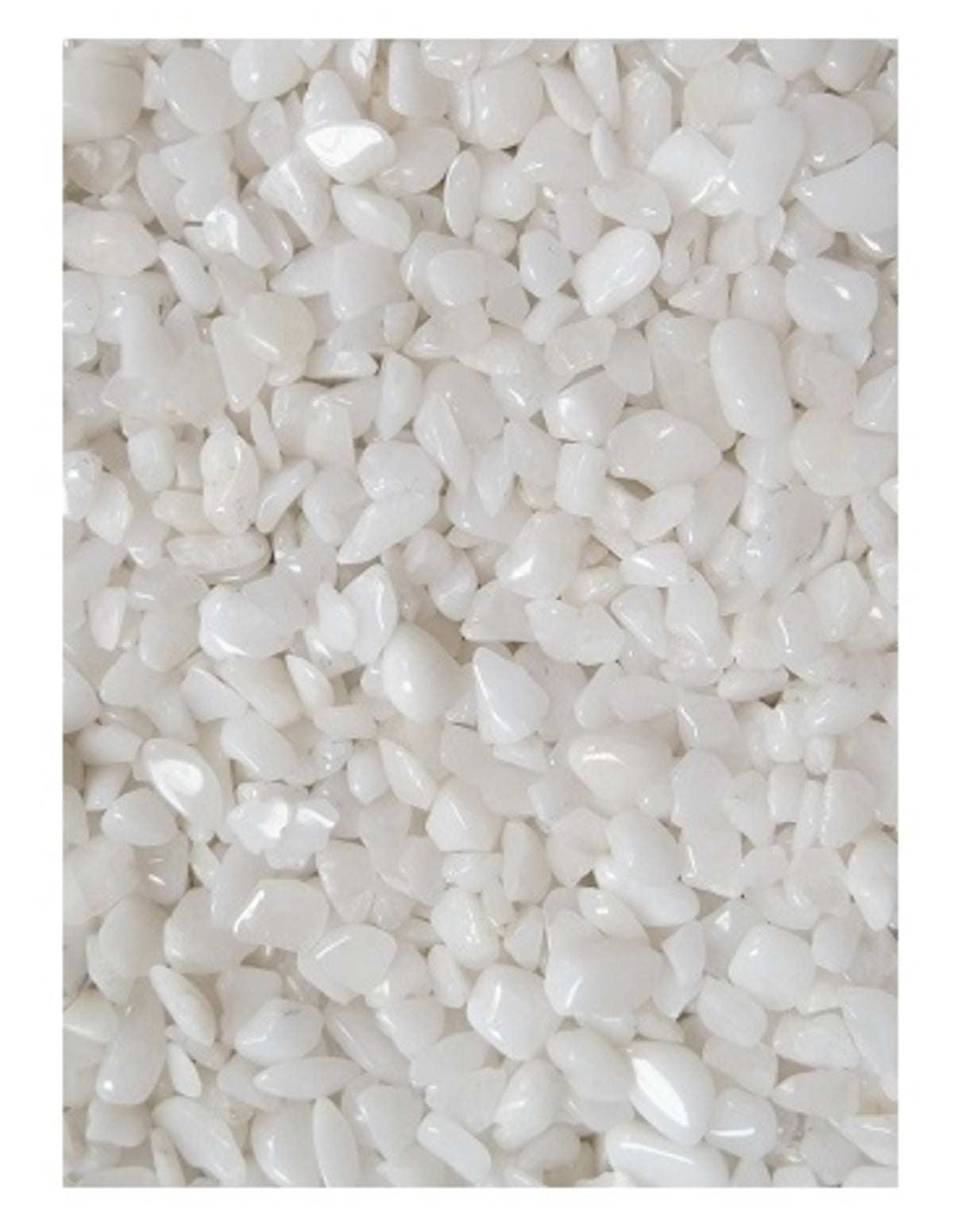 Snökvarts trumlade stenar, 100 g, små, 5 till 10 mm