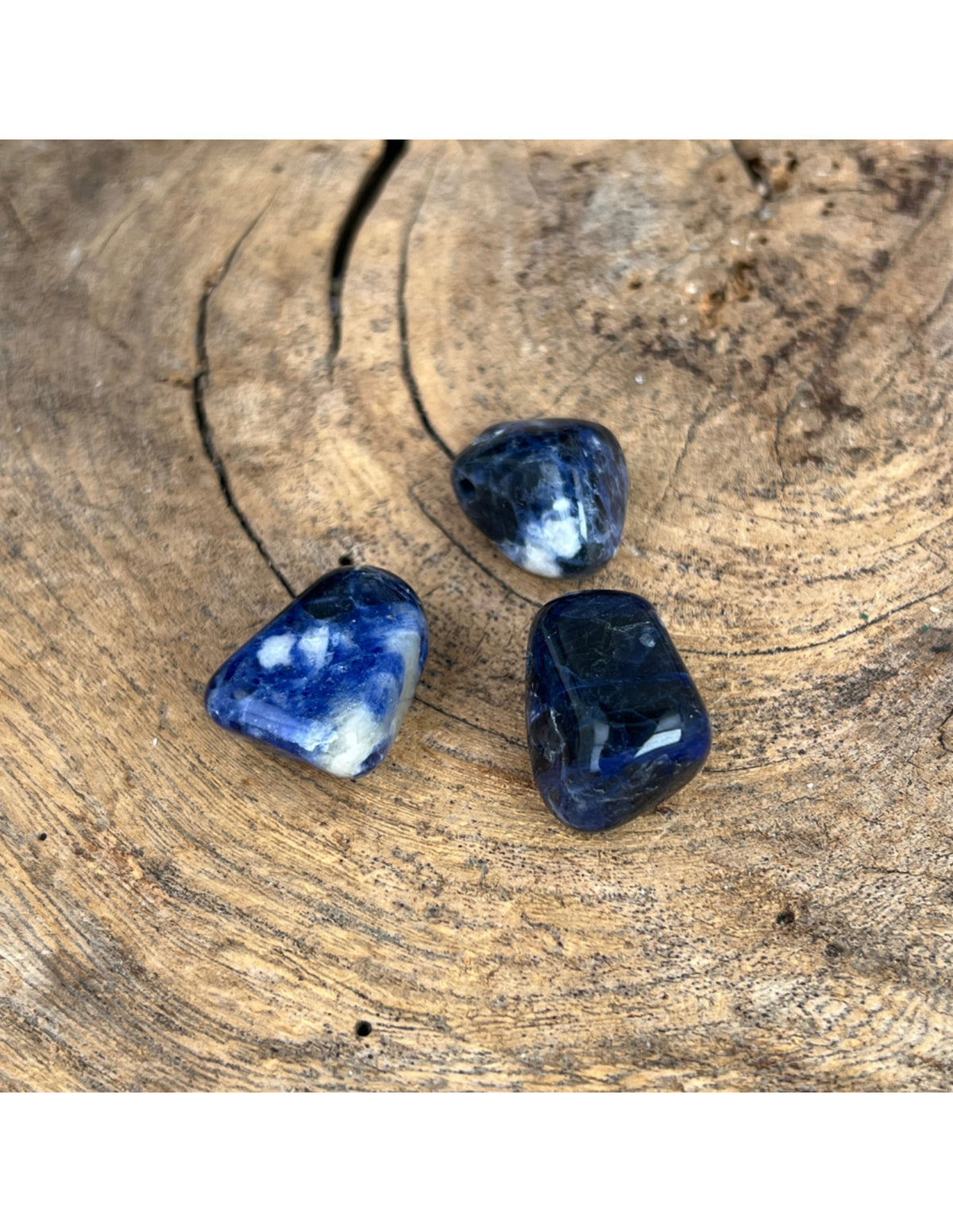 Sodalit hänge, genomborrad, 2,5 cm, 8 g