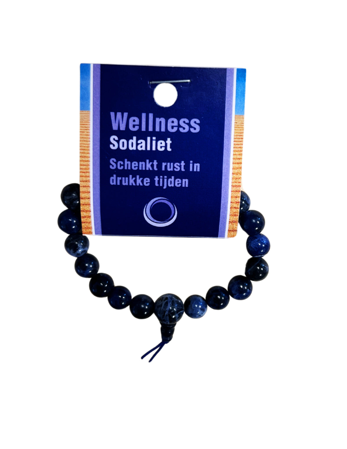 Sodalit armband med 8 mm pärlor, powerbead, På kort