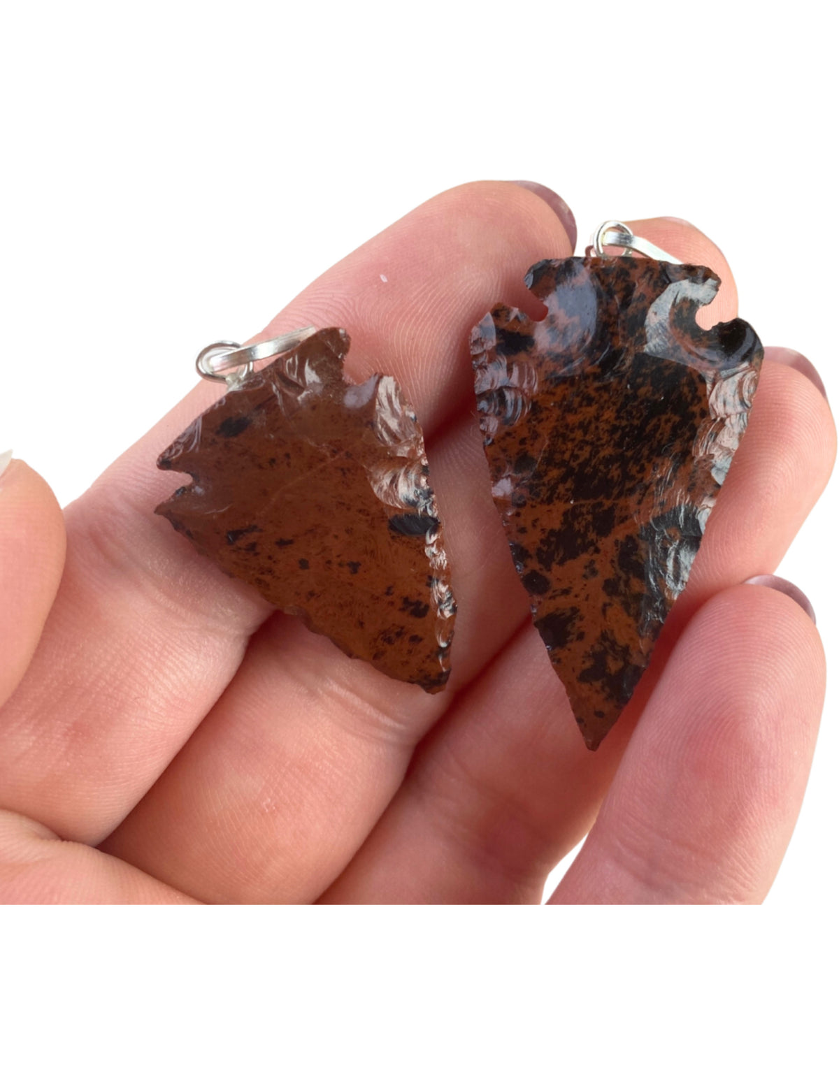 Mahognyobsidian hänge, spjutspets, 3 cm, 5 g