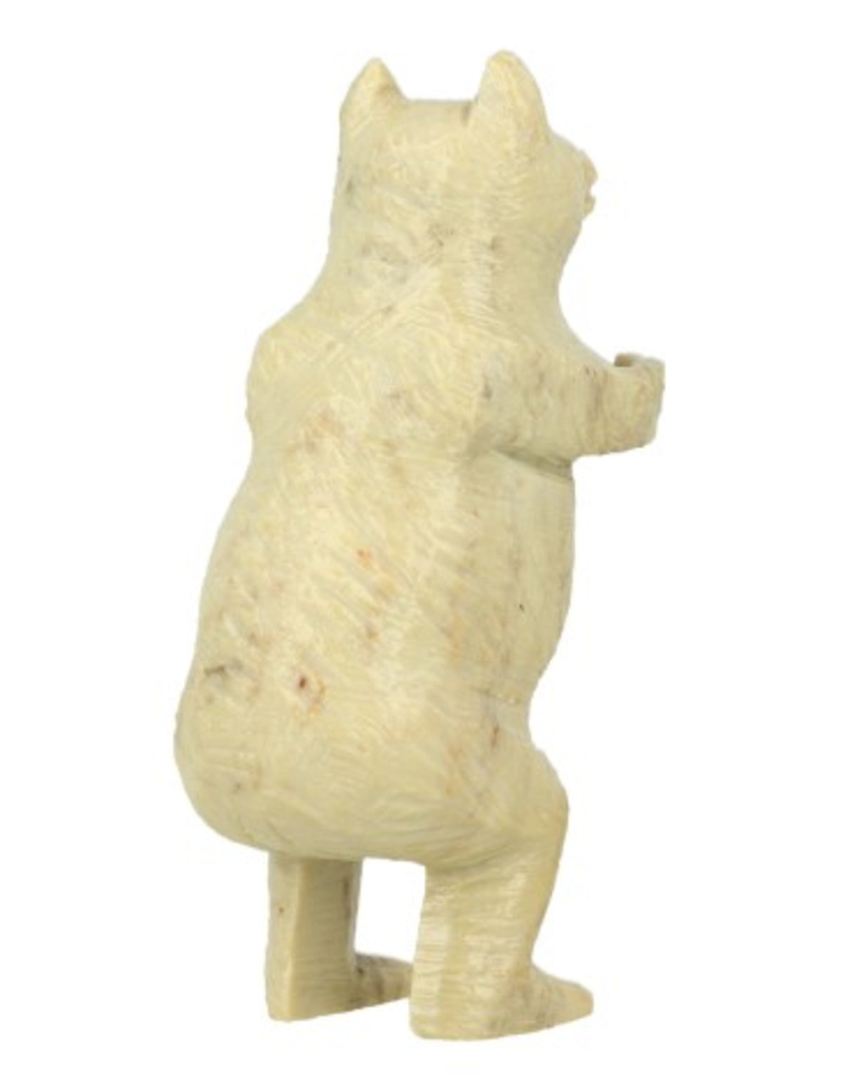 Täljsten björn, stående, färgad grön, 8,5 cm