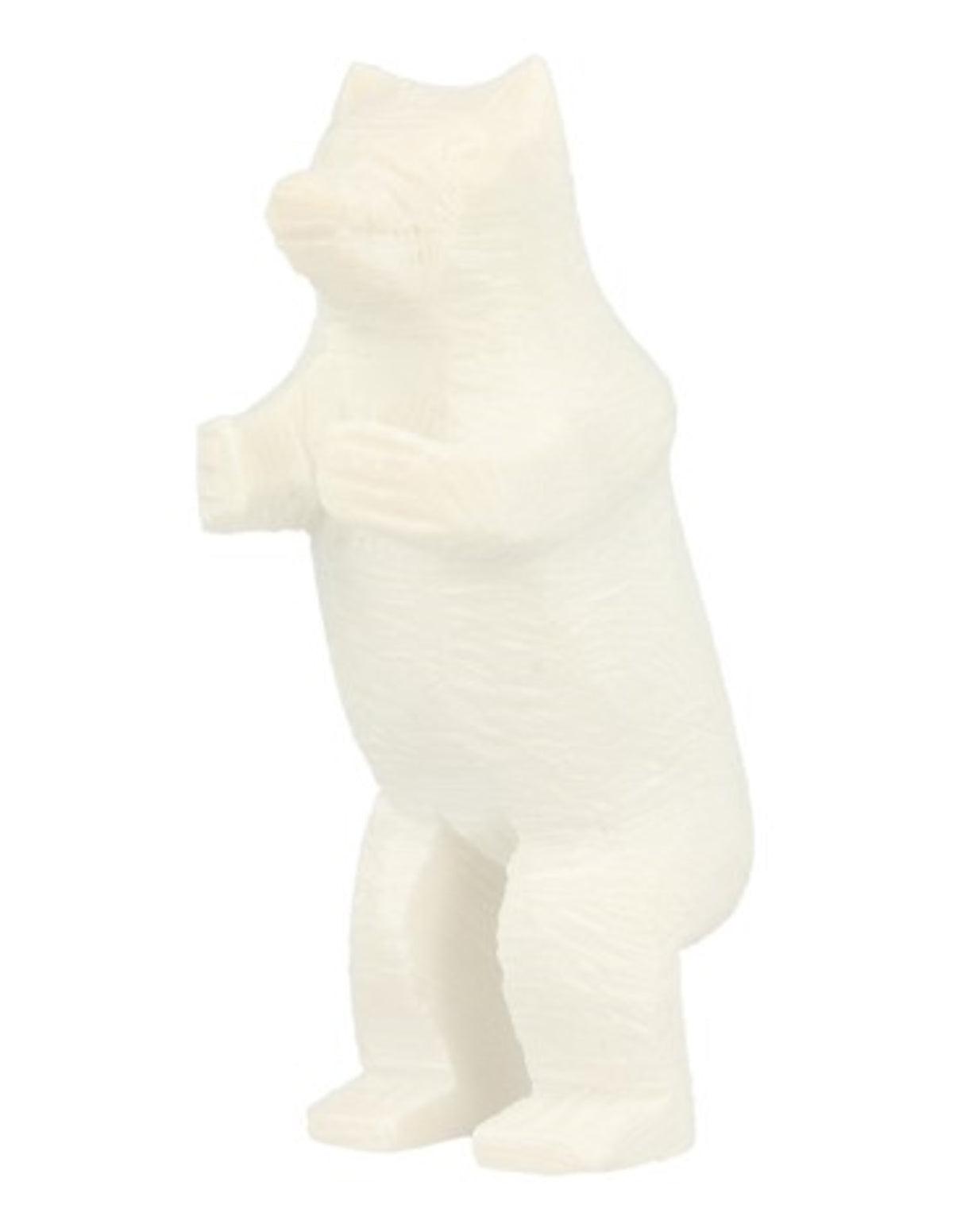Täljsten björn, stående, vit, 8,5 x 3 x 4 cm