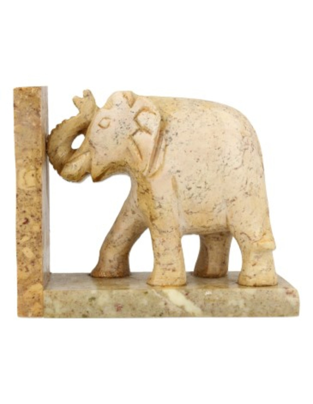 Täljsten bokstöd, elefanter, set om 2, 10 cm