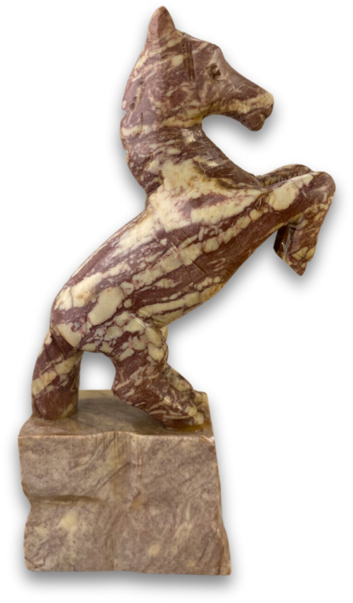 Täljsten figur, stegrande häst, 15 cm, 246 g