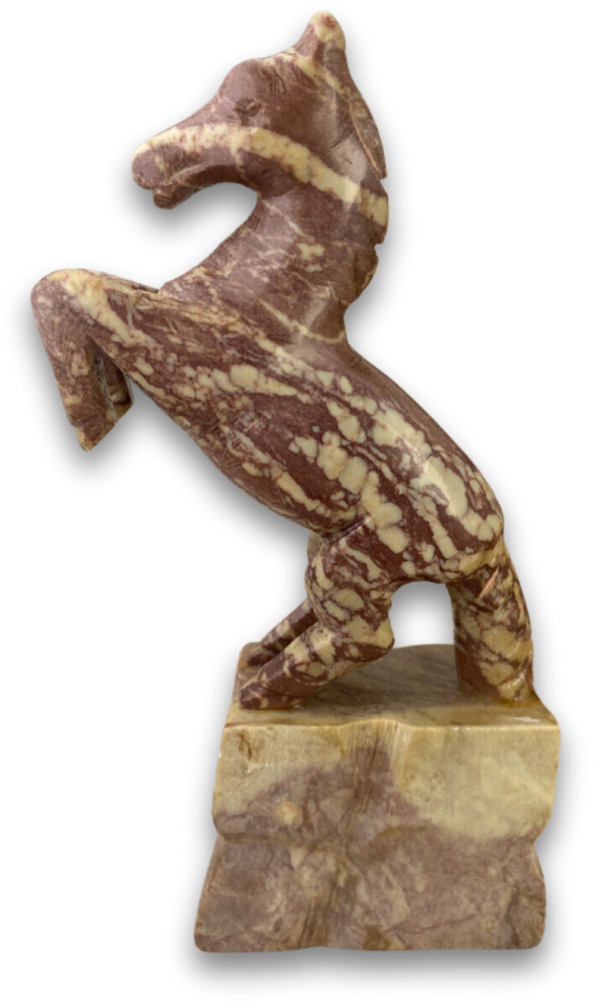 Täljsten figur, stegrande häst, 15 cm, 246 g
