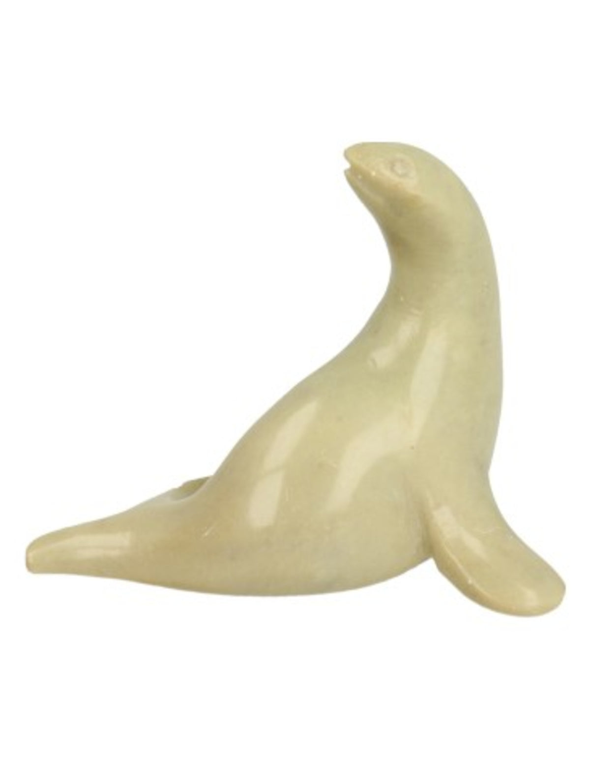 Täljsten säl, grön, 6 cm