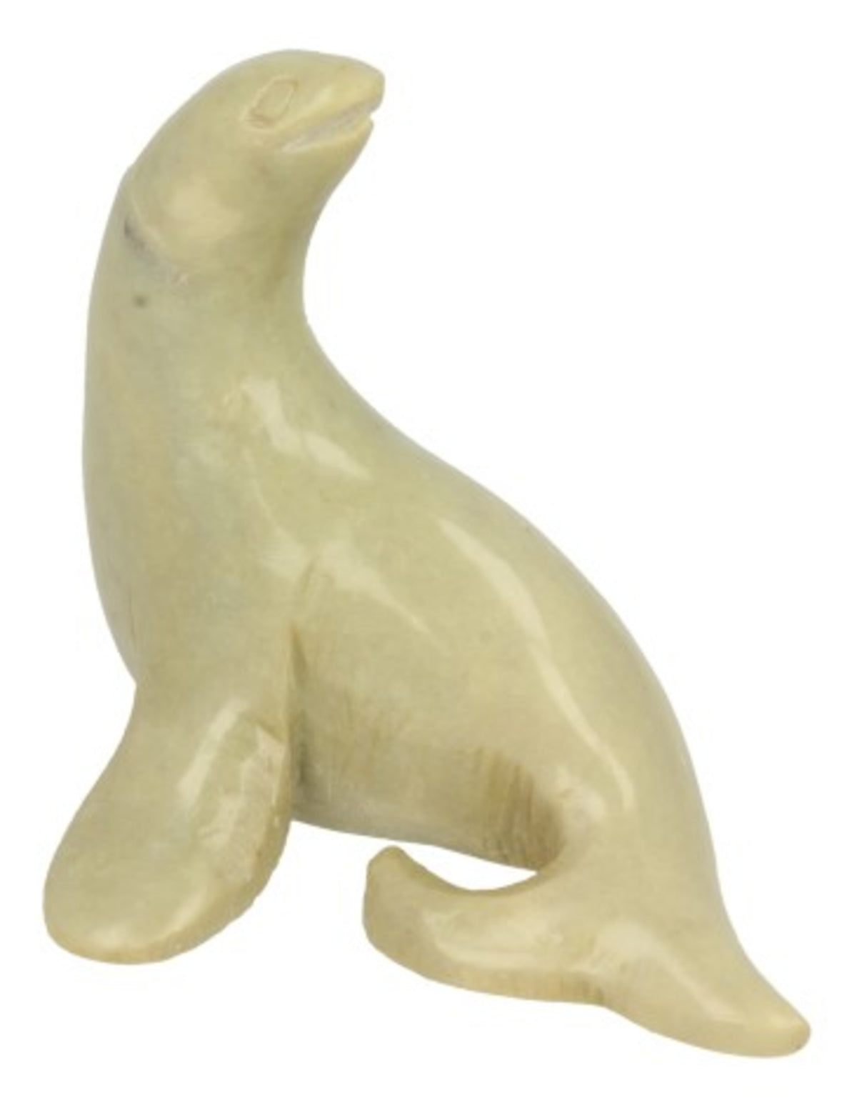 Täljsten säl, grön, 6 cm