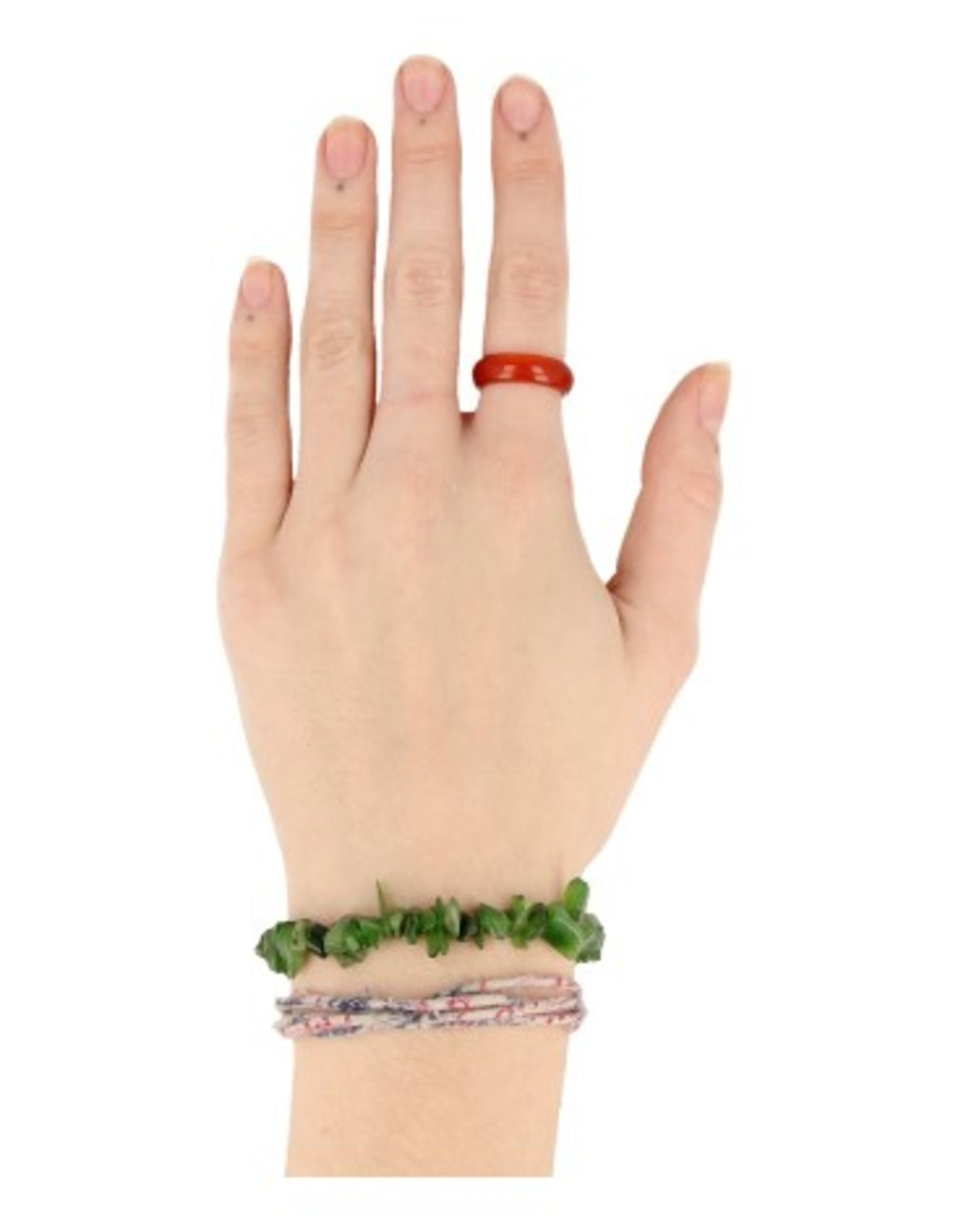 Jade armband med splitstenar från Kanada, 17 till 18 cm