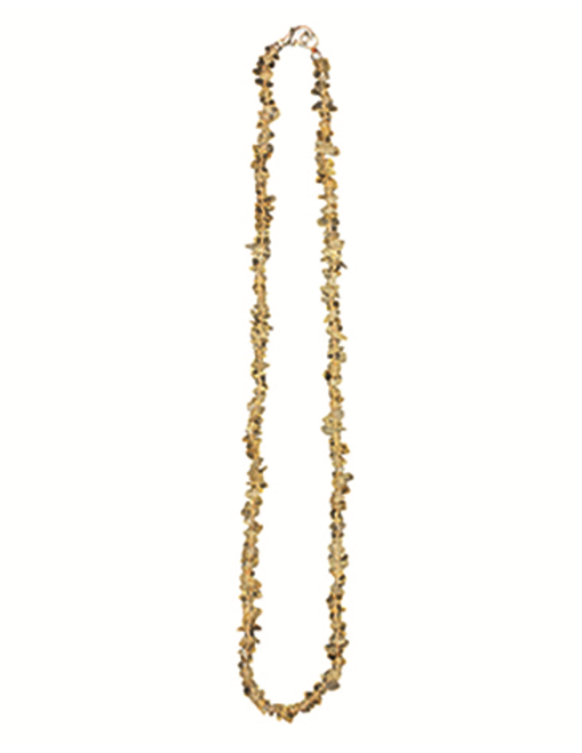 Citrin halsband med splitstenar, värmebehandlad, smal, 45 cm