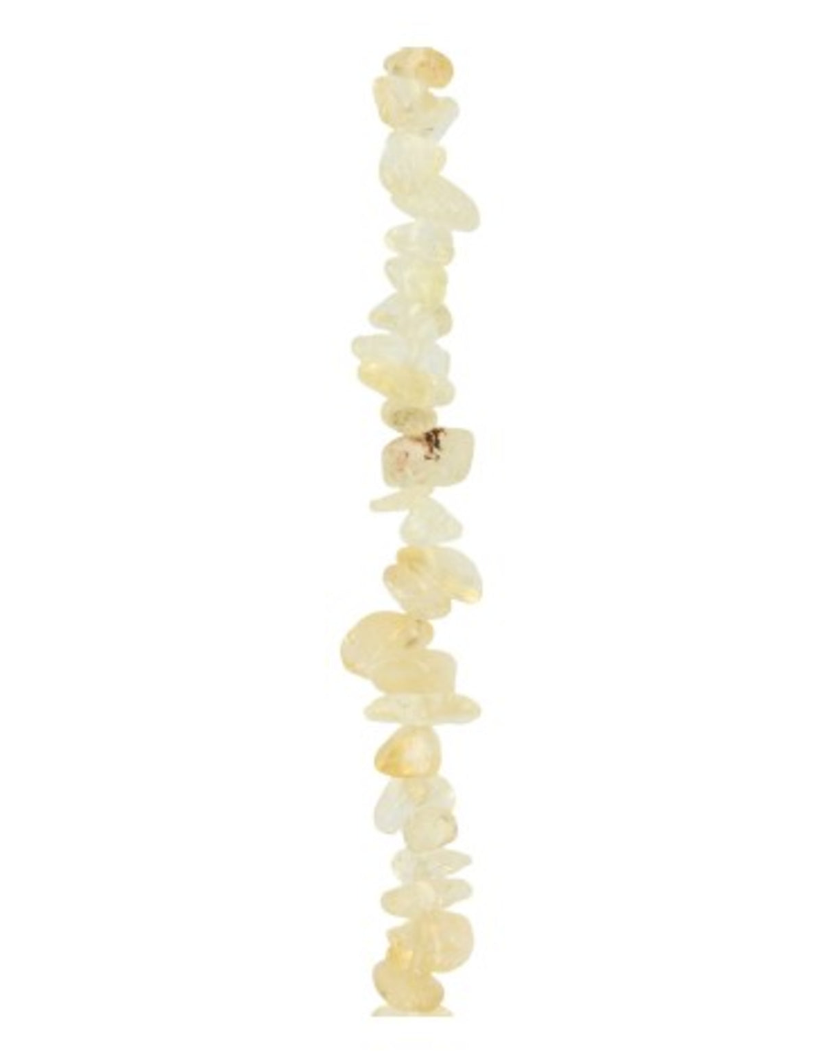 Citrin halsband med splitstenar, värmebehandlad, smal, 45 cm